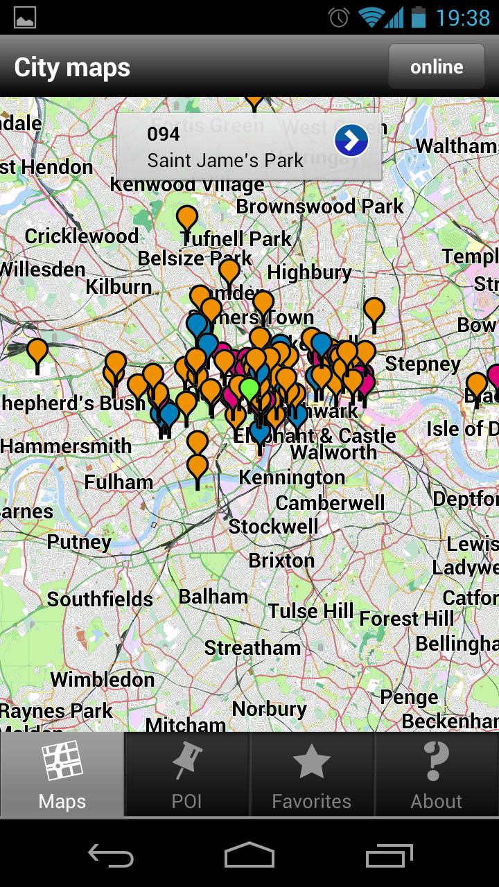 London audio guide Screen 3