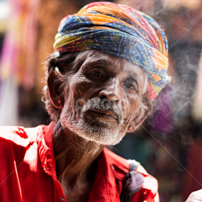 On The Streets of Pushkar by Avanish Dureha - People Portraits of Men
