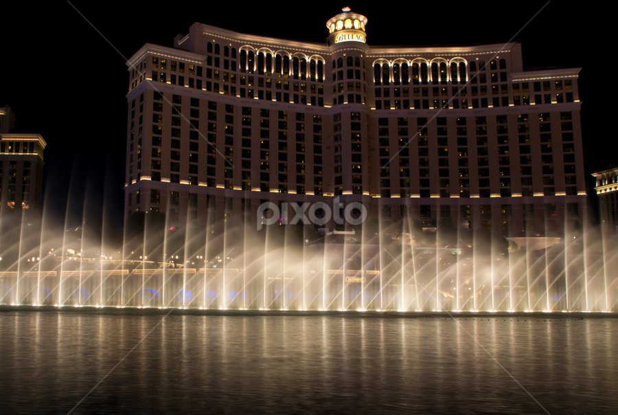 Bellagio Fountains by Brent Huntley - Buildings & Architecture Office Buildings & Hotels
