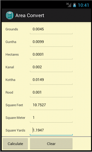 Area Conversion