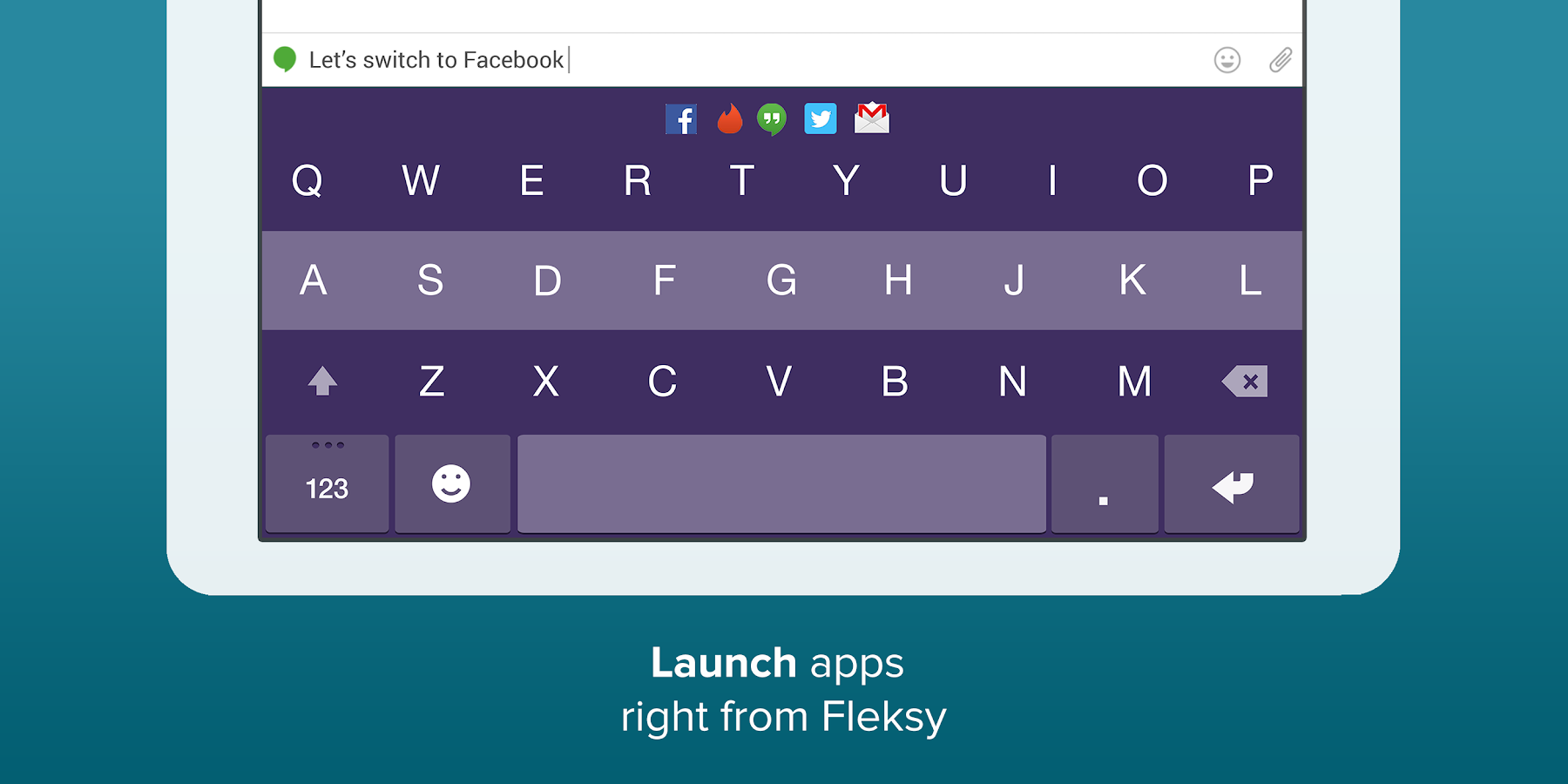 Teclado Fleksy + Emoji - screenshot