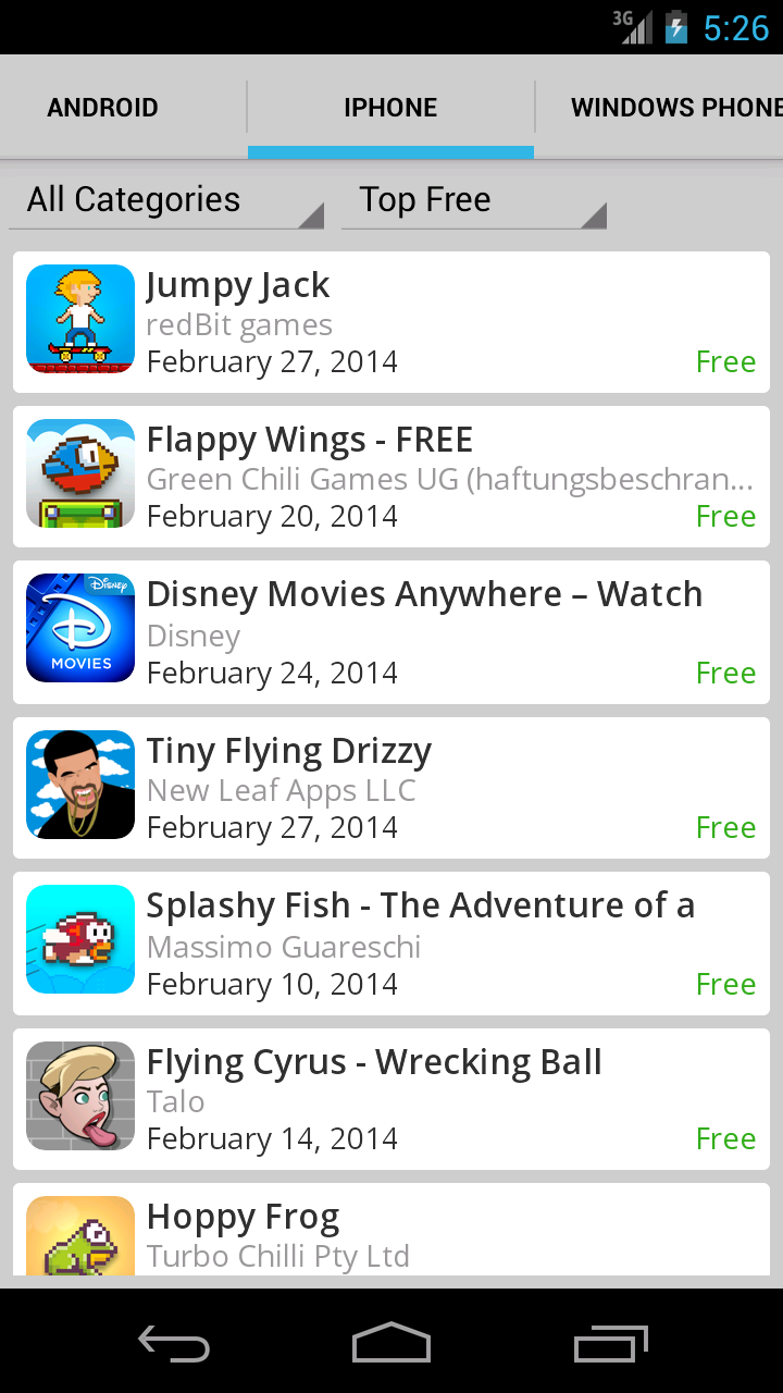 Mobile App Store Screen 2
