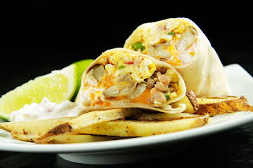 California Breakfast Burrito with Creamy Salsa (and French Fries!)