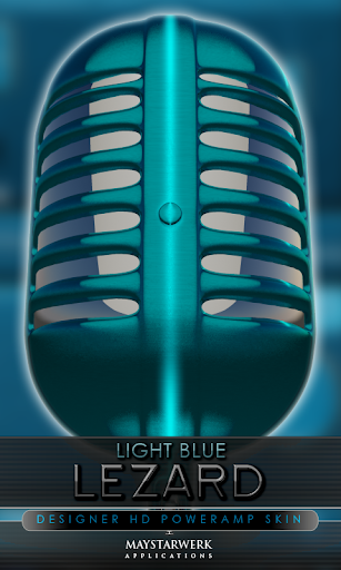 Poweramp skin lightblue lizard