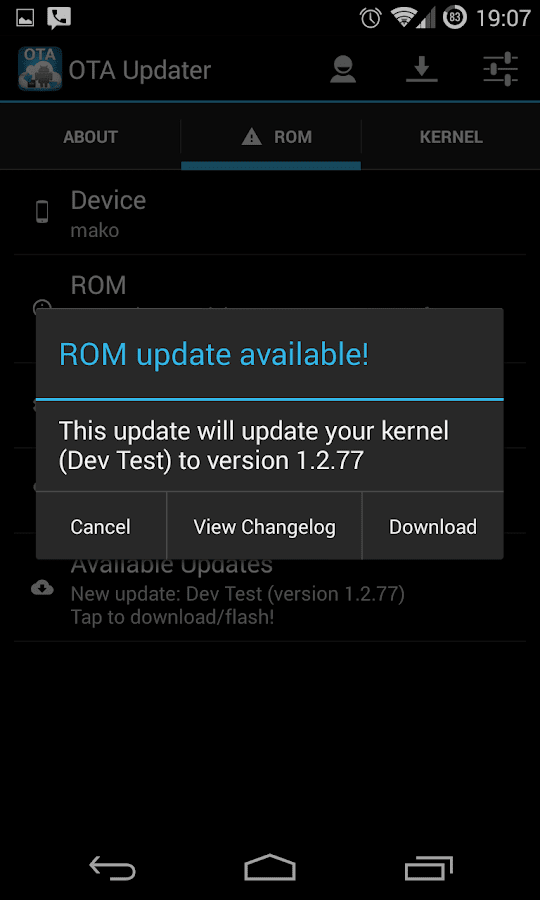 Delete ota file from settings