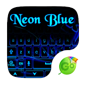 Neon Blue GO Keyboard Theme
