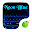 Neon Blue GO Keyboard Theme Download on Windows