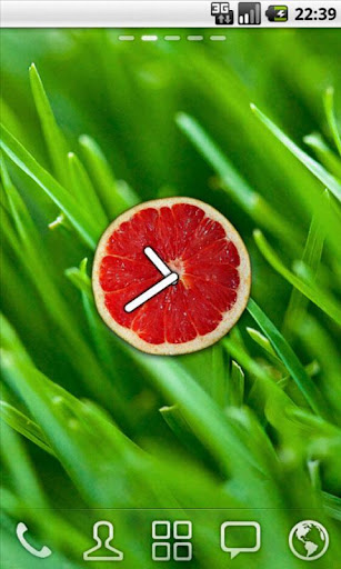 【免費個人化App】Fruit Clock Grapefruit Widget-APP點子