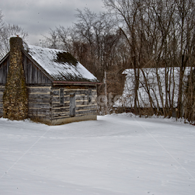Old Log Cabin by Hugh Hazelrigg - Buildings & Architecture Other Exteriors