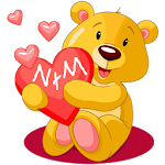 Sticky teddy bear love heart Apk