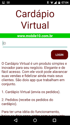 Cardápio Virtual