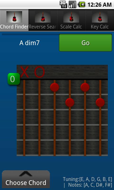 chords+ music tools Screen 1