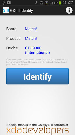 Galaxy SIII Identity