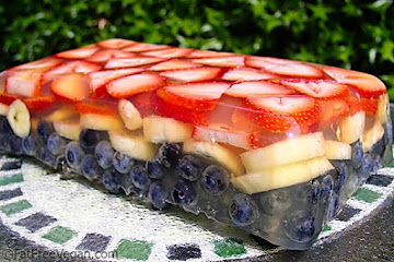 Red White and Blue Fruit Terrine