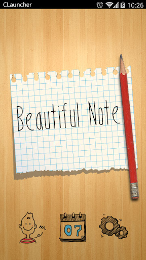 BEAUTIFUL NOTE CLAUNCHER THEME