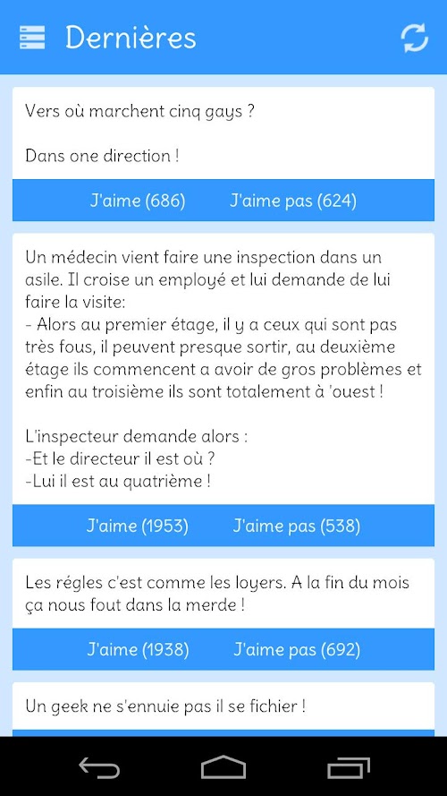 Android application Blagues De Merde Premium screenshort