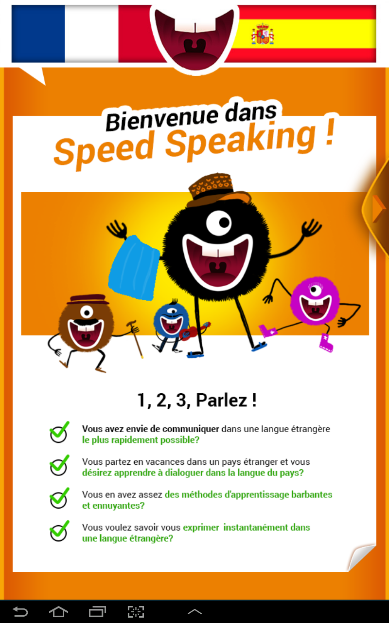 Parlez Espagnol-Speed Speaking Screen 2