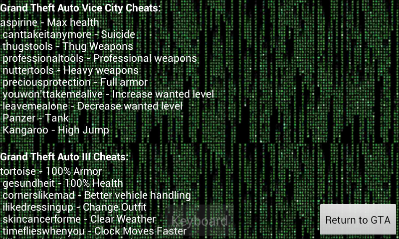 Download the GTA Vice City Cheats/HACK Android Apps On ...