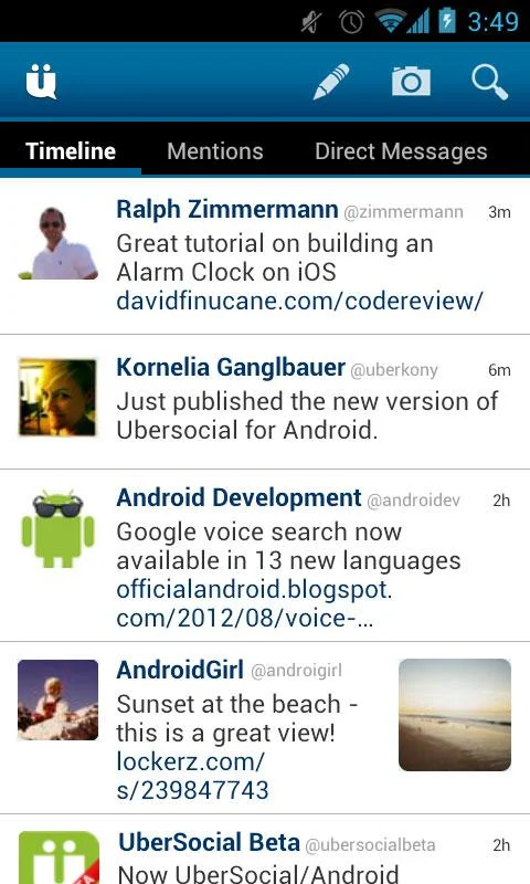   UberSocial for Twitter- tangkapan layar 