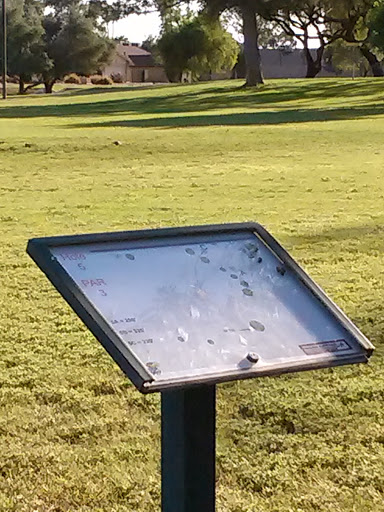 Hole 5 Placard at Conocido Disc Golf Course