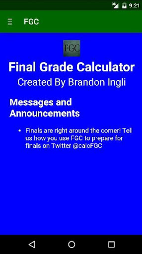 Final Grade Calculator