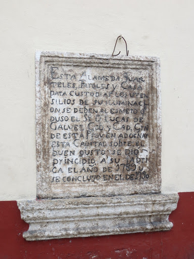 Placa de la Antigua Alameda 1790