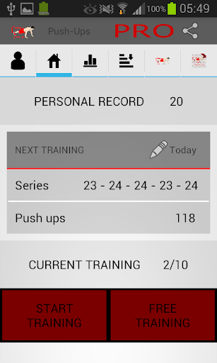 Push ups - Personal trainer