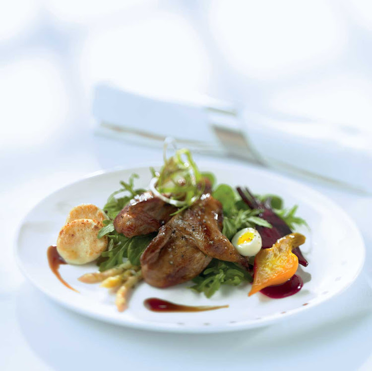 The Baby Beetroot & Goat Cheese Salad available at Celebrity Cruises's Murano restaurant.
