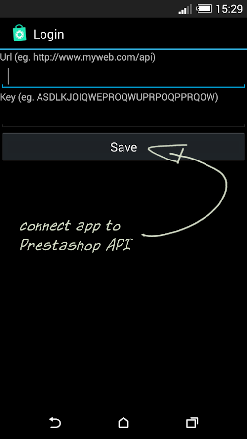 Android application PrestaShop Starter screenshort