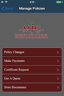 MJC Insurance Screenshots 2