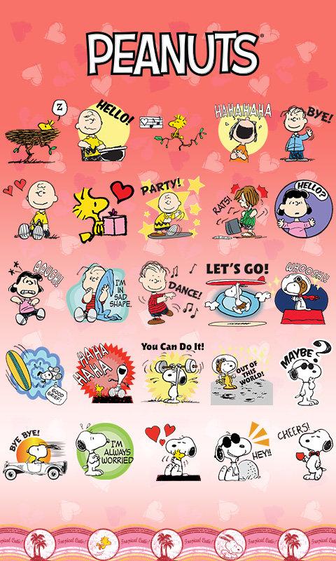 GO SMS PRO PEANUTS STICKER Screen 2