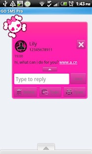 Free GO SMS - Pink Leopard Punk APK for Android