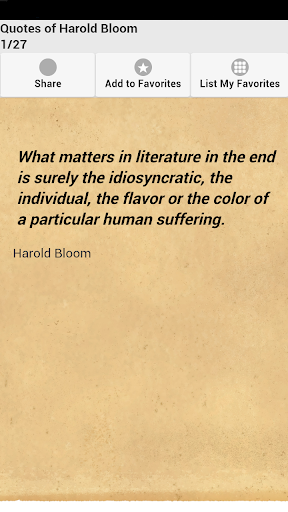 Quotes of Harold Bloom