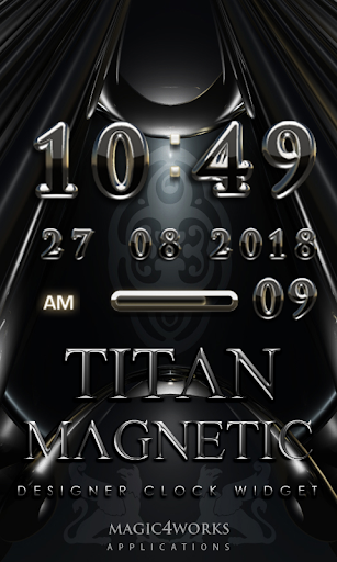 Magnetic Digital Clock Widget