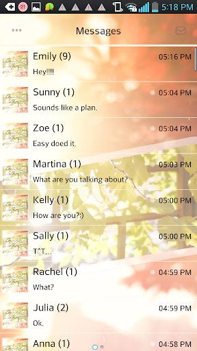 Goodbye Autumn go sms theme