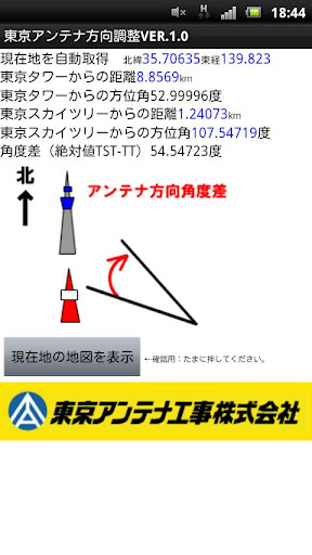 東京アンテナ方向調整