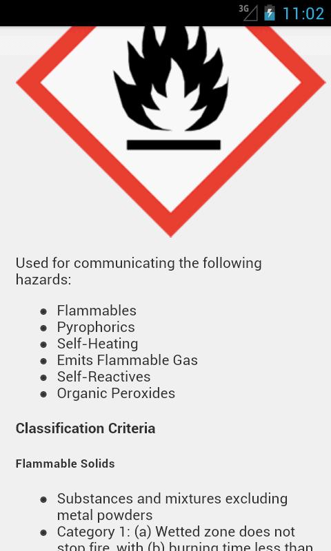 GHS Pictogram Reference Screen 2