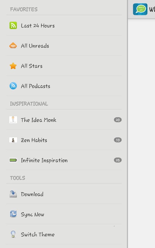 Android application Whats Up screenshort