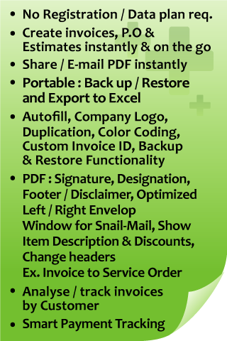 Android application Invoice PDF Pro screenshort