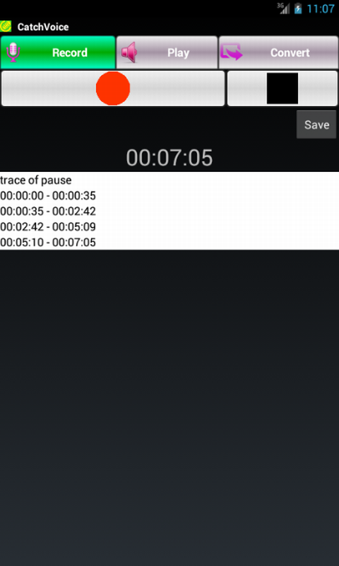 Android application CatchVoice -Listen,Catch,Share screenshort