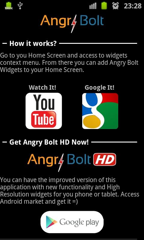    Angry Bolt Widget- screenshot  