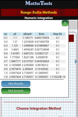 Runge-Kutta Methods Screen 3