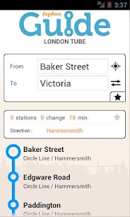 Android application LONDON SUBWAY GUIDE PRO screenshot