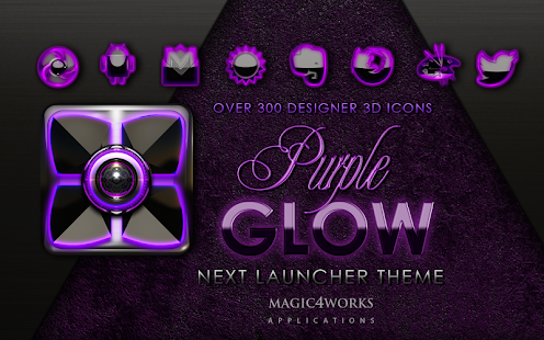 Next Launcher theme P glow