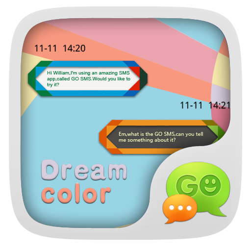 GO SMS PRO DREAMCOLOR THEME LOGO-APP點子