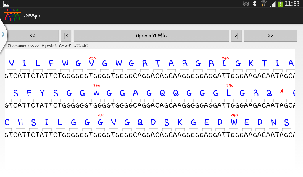   DNAApp: DNA sequence analyzer — ekrānuzņēmums 