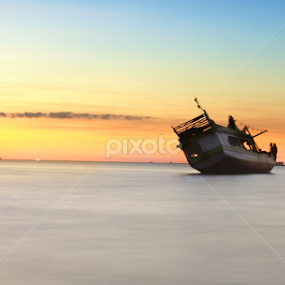 Beaches, Boat and Landscape by Jnr Lavigne - Landscapes Beaches