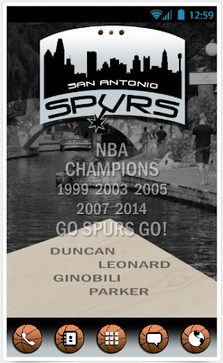 S.A. Spurs GoLauncher Theme