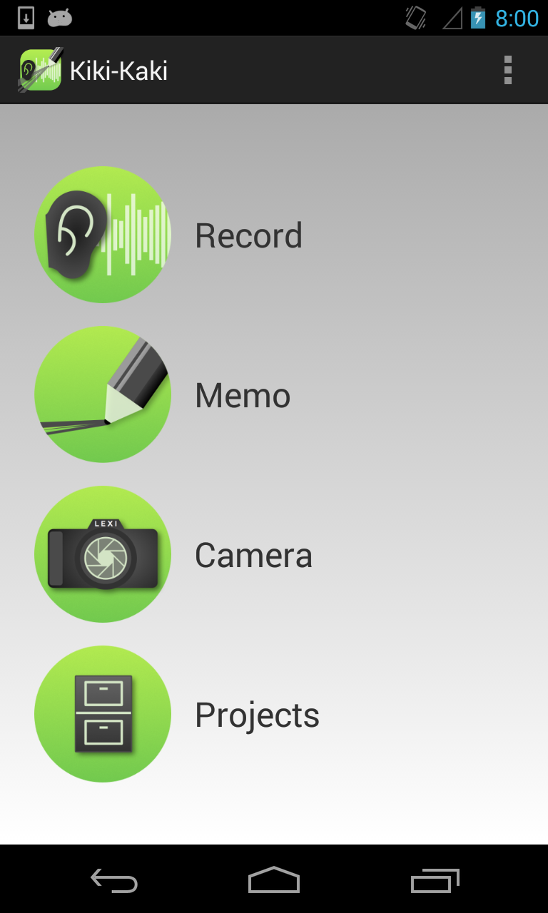 Kiki-Kaki (Pro) : Recorder Screen 1