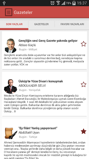 Gazete Köşe Yazarları